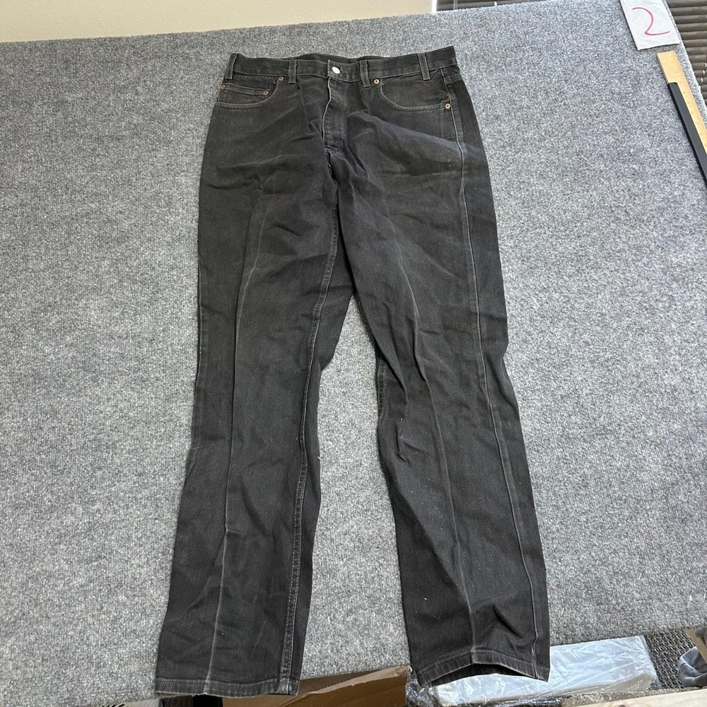 Levi's Jeans Mens Size 36 Black 550 Relaxed Fit Tapered Denim Made in USA 90s